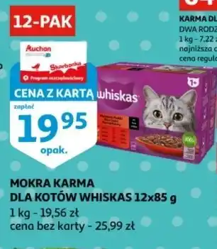 Auchan Potrawka w galaretce smaki wołowe Whiskas oferta