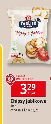 E.Leclerc Chipsy z jabłek Wiodąca Marka Tablier Blanc oferta