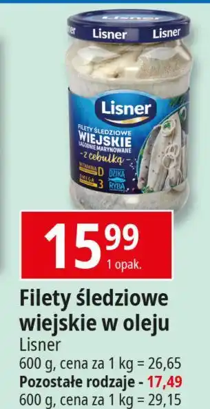 E.Leclerc Filety śledziowe z suszonymi pomidorami Lisner oferta