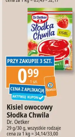 E.Leclerc Kisiel truskawkowy z kawałkami owoców Dr. Oetker Słodka Chwila oferta