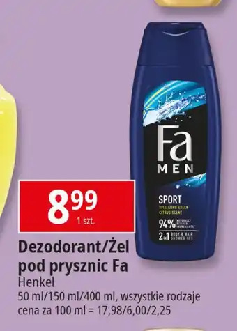 E.Leclerc Dezodorant sporty fresh Fa Men Sport oferta