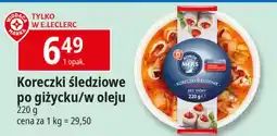 E.Leclerc Koreczki śledziowe w oleju Wiodąca Marka Ronde Des Mers oferta