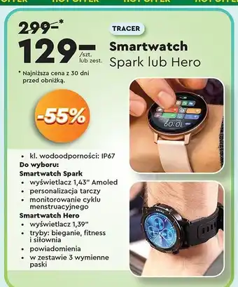 Biedronka Smartwatch hero Tracer oferta