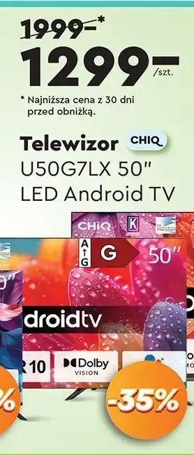 Biedronka Telewizor u50g7lx 50 Chiq oferta