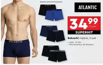 Biedronka Bokserki męskie m-xxl Atlantic oferta