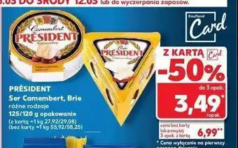 Kaufland Ser pleśniowy camembert naturalny President oferta