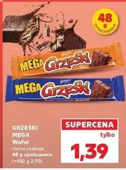 Kaufland Wafelek kakaowy w czekoladzie deserowej Grześki mega oferta