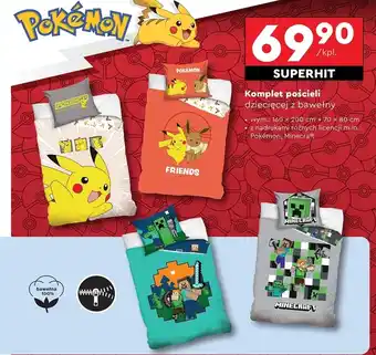 Biedronka Komplet pościeli Pokemon oferta