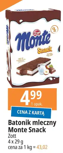 E.Leclerc Baton mleczny Zott Monte Snack oferta