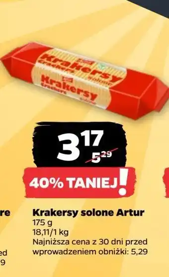 Netto Krakersy solone Artur kickersy oferta