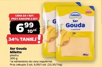 Netto Ser gouda plastry Miletto oferta