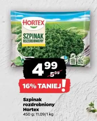 Netto Szpinak rozdrobniony Hortex oferta