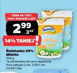 Netto Śmietanka 30 % Miletto oferta