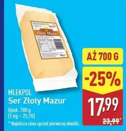 ALDI Ser złoty mazur Mlekpol oferta