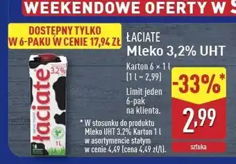 ALDI Mleko 3.2% Łaciate oferta