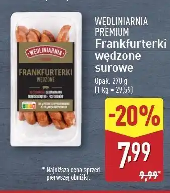 ALDI Frankfurterki surowe Wędliniarnia Premium oferta