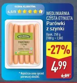 ALDI Parówki z szynki Wędliniarnia Czysta Etykieta oferta