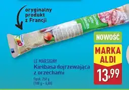 ALDI Kiełbasa dojrzewająca z orzechami Le Marsigny oferta