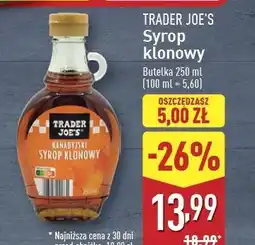 ALDI Syrop klonowy Trader Joe's oferta