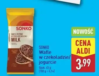 ALDI Wafle ryżowe w czekoladzie mlecznej Sonko oferta