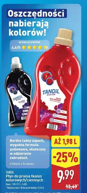 ALDI Płyn do prania color Tandil oferta