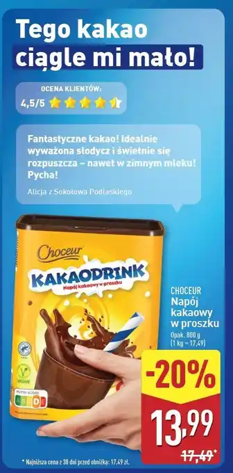 ALDI Napój kakaowy Choceur oferta