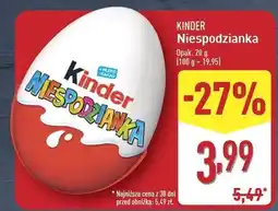 ALDI Jajko niespodzianka Kinder Niespodzianka oferta