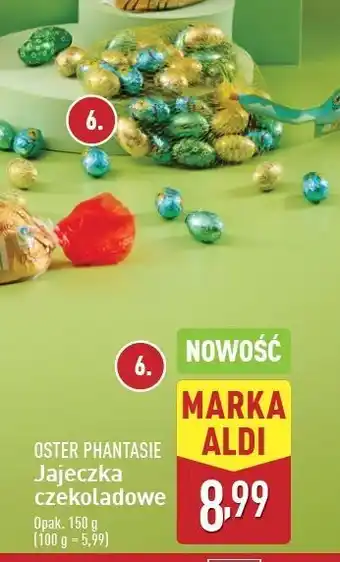 ALDI Jajeczka czekoladowe z nadzieniem mlecznym Oster Phantasie oferta