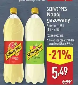 ALDI Napój lemon Schweppes oferta