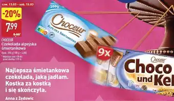 ALDI Czekolada alpejska śmietankowa Choceur oferta