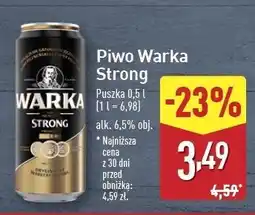 ALDI Piwo Warka Strong oferta