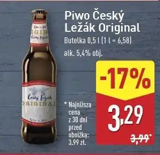 ALDI Piwo Tenczyn Cesky Lezak oferta