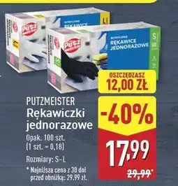 ALDI Rękawice jednorazowe s Putzmeister oferta