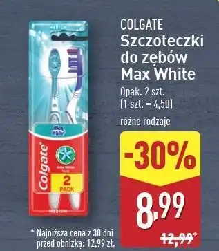 ALDI Szczoteczka do zębow średnia Colgate Max White oferta