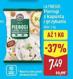 ALDI Pierogi z kapustą i grzybami leśnymi pieczarkami La Finesse oferta