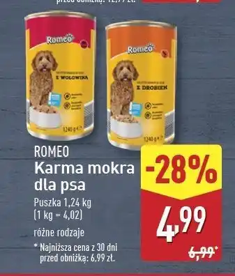 ALDI Karma dla psa z wołowiną Romeo (Karma) oferta