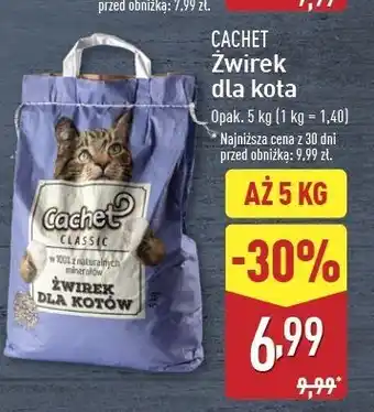 ALDI Żwirek dla kota classic Cachet oferta