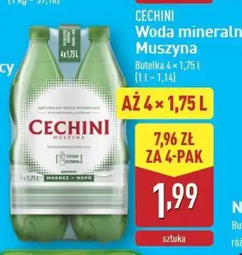 ALDI Woda lekko gazowana Muszyna Cechini oferta