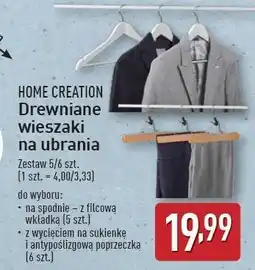 ALDI Wieszaki z wycięciem do wieszania spódnic Home Creation oferta