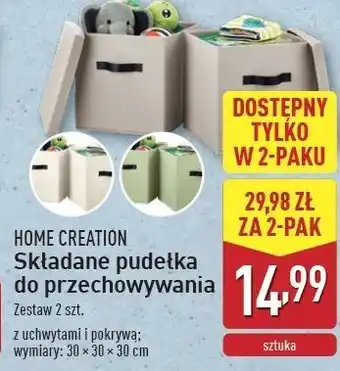 ALDI Pudełka do przechowywania 30 x cm Home Creation oferta