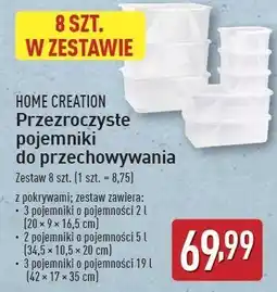 ALDI Pojemniki do przechowywania przezroczyste Home Creation oferta