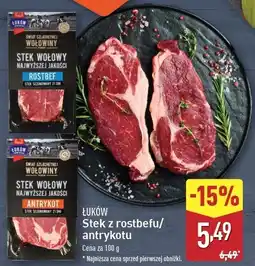 ALDI Stek wołowy z antrykotu Łuków oferta