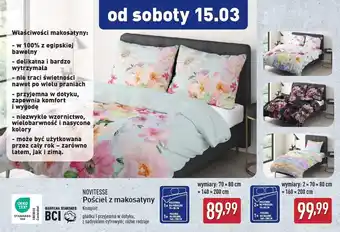 ALDI Pościel z makosatyny 140 x 200 cm + 70 80 Novitesse oferta