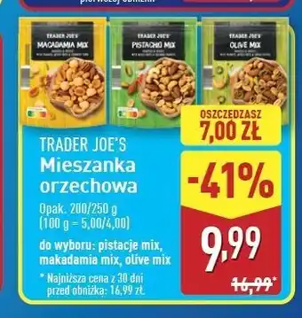 ALDI Mieszanka orzechowa z oliwkami Trader Joe's oferta