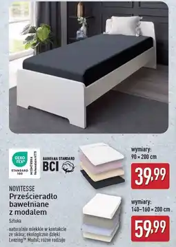 ALDI Prześcieradło 140-160 x 200 cm Novitesse oferta