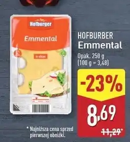 ALDI Ser emmentaler plastry Hofburger oferta