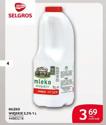 Selgros Mleko wiejskie 3,2% oferta