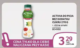 Selgros Activia do picia bez dodatku cukru oferta