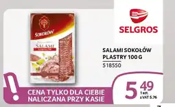 Selgros Salami sokołów plastry oferta