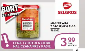 Selgros Marchewka z groszkiem oferta